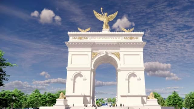 美国拟建巨型凯旋门 特朗普命名引热议