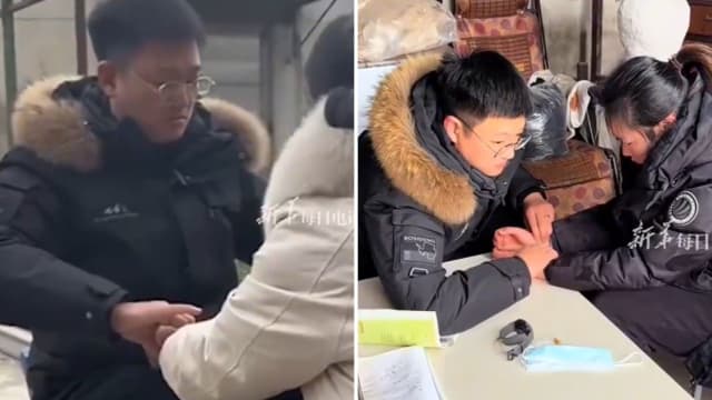医者仁心温暖乡亲 中国医生回村过年邻居排队看病