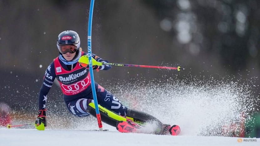 Alpine skiing-Shiffrin on brink of overall World Cup title after record slalom win