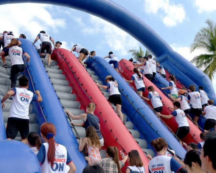 A day on Sentosa’s record-breaking inflatable obstacle course