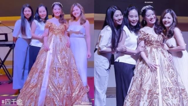 小妹红儿终于嫁人了　“四千金”婚礼上久违合体！