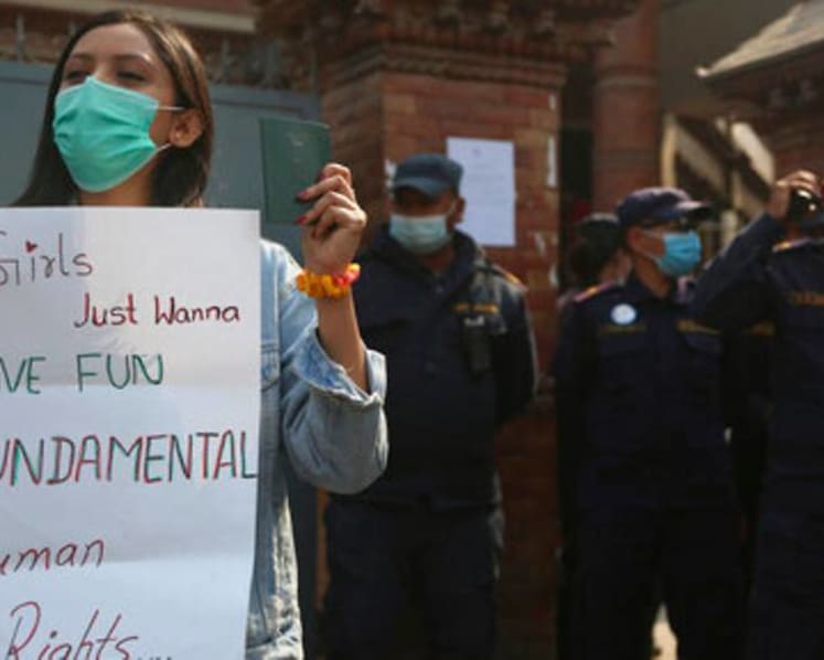 Hundreds rally in Nepal's capital for women's rights