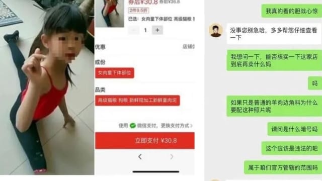 恐怖电商公然卖“女童下体肉”宠物食品  平台紧急下架调查