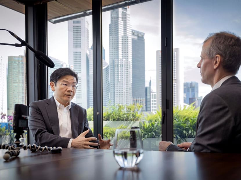 Deputy Prime Minister Lawrence Wong during an interview with The Economist on May 6, 2024. Deputy Prime Minister Lawrence Wong during an interview with The Economist on May 6, 2024.