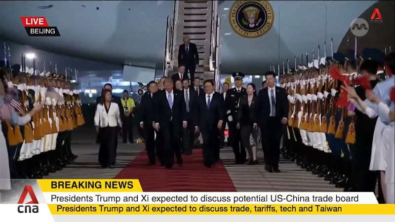 Trump lands in China for high-stakes meeting with Xi