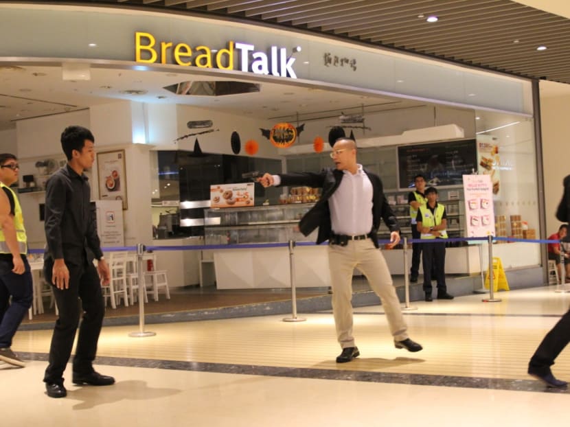 Police conduct anti-terror exercises at Dhoby Ghaut, Downtown MRT stations