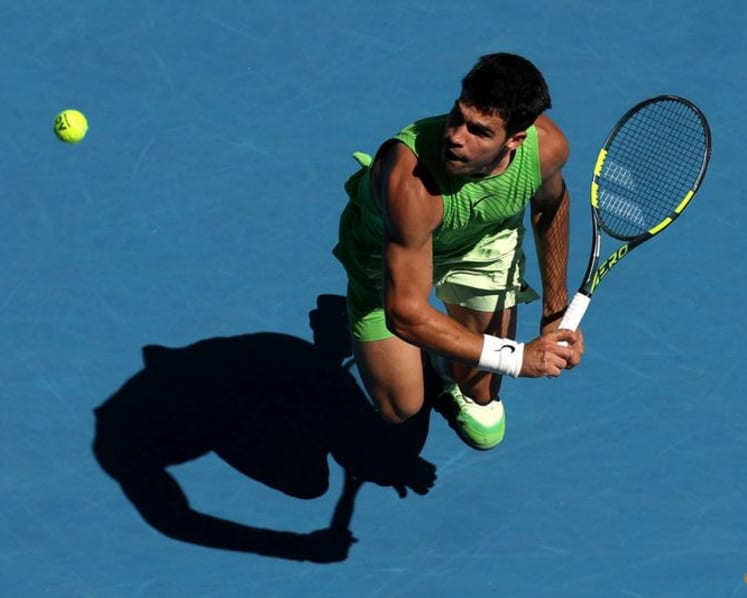 Alcaraz turns showman in Moutet mauling at Australian Open