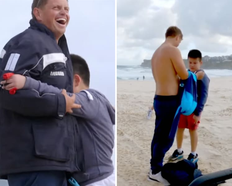 #trending: S’pore boy sheds tears of joy after meeting Bondi Rescue lifeguard, gets jersey gift
