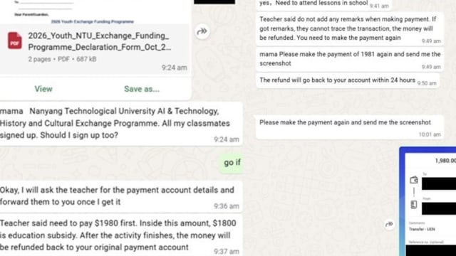 盗用学生WhatsApp账号诈骗家长 警方：本月至少八起报案