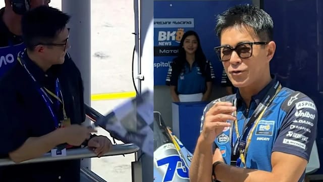 古天乐现身马国摩托车大奖赛，合照签名来者不拒！