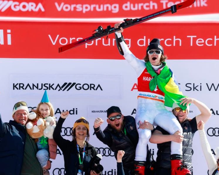 Alpine skiing-Braathen wins Kranjska Gora giant to put pressure on Odermatt