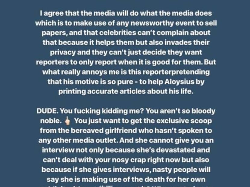 Jayley Woo Is Grieving Publicly About Aloysius Pang But She Doesn’t Want To Talk To Reporters, And That’s Okay