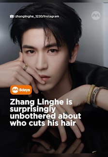 Well you can do anything when you look like this 😚 #8dayssg #8dayssgasianent #zhanglinghe #haircut #stylist 
