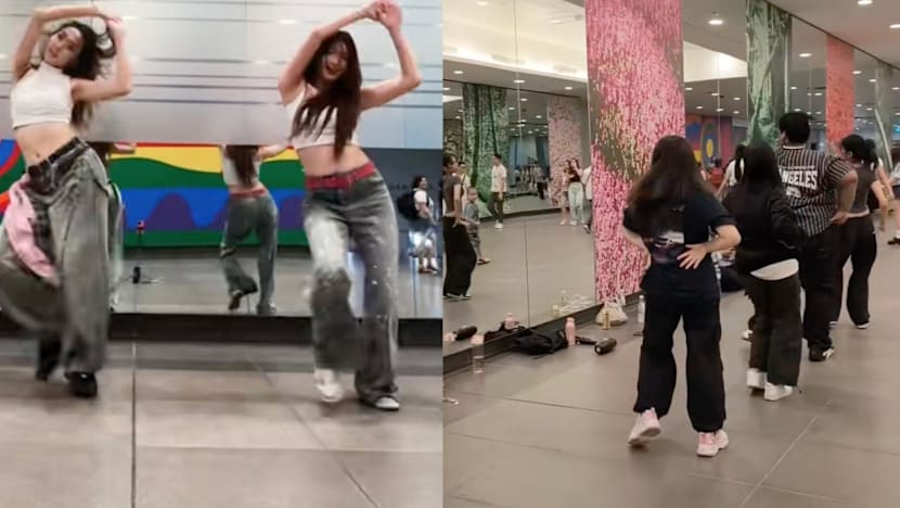 Frosted mirrors along Bayfront MRT linkway draw complaints from dancers on loss of rare free space