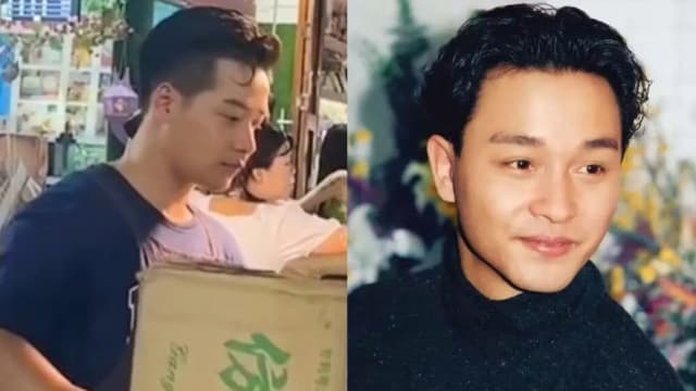 侧脸神似已故男星张国荣　云南烧烤店老板引热议