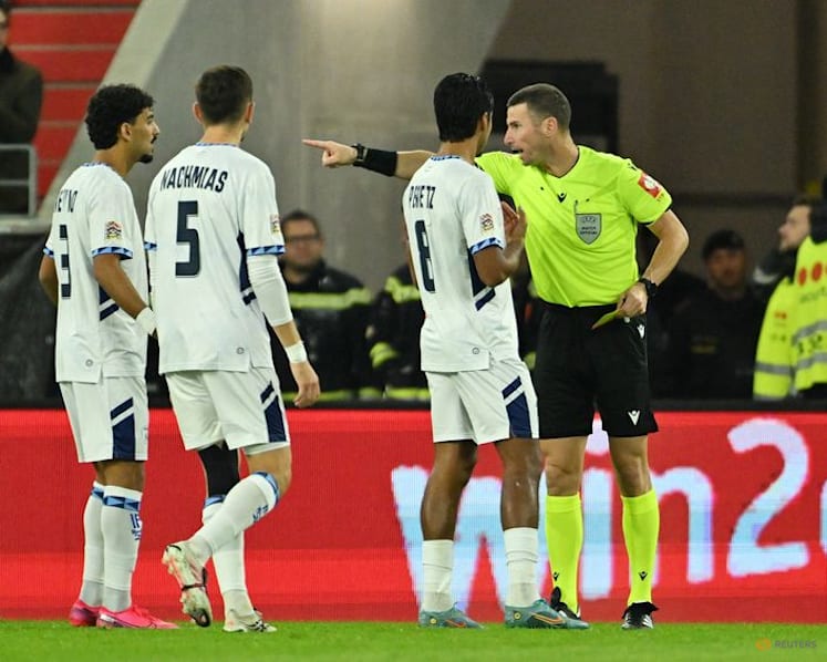 Israel's Abu Farchi sent off after corner flag celebration