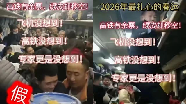 编造中国春运火车爆满等谣言 多人被行政处罚