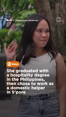Clergy was once embarrassed to tell classmates and friends back home she works as a domestic helper in Singapore. Now, she says the job helps fund her dreams and family #8dayssgtrending #8dayssg #sgfyp #domestichelpers #filipina 