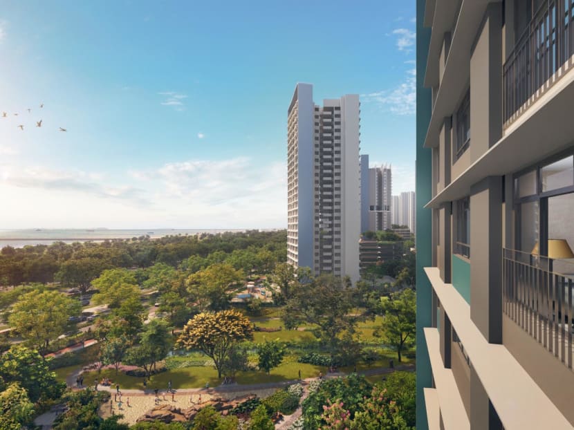 An artist's impression of what is to come in the Bayshore precinct, where some housing blocks may have views of the sea and lush greenery.