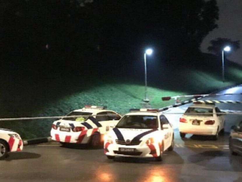 A picture circulating on social media of the incident at the Nanyang Technological University.