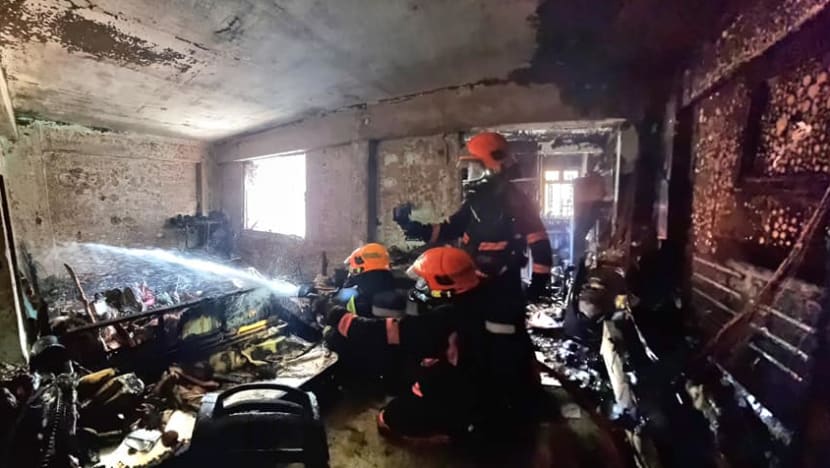 5 people taken to hospital after 'raging' fire in Bukit Merah flat