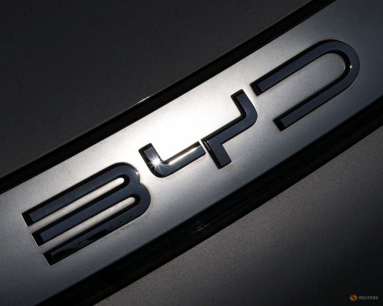 EV maker BYD recalls more than 180,000 cars in China over brake pedal risk