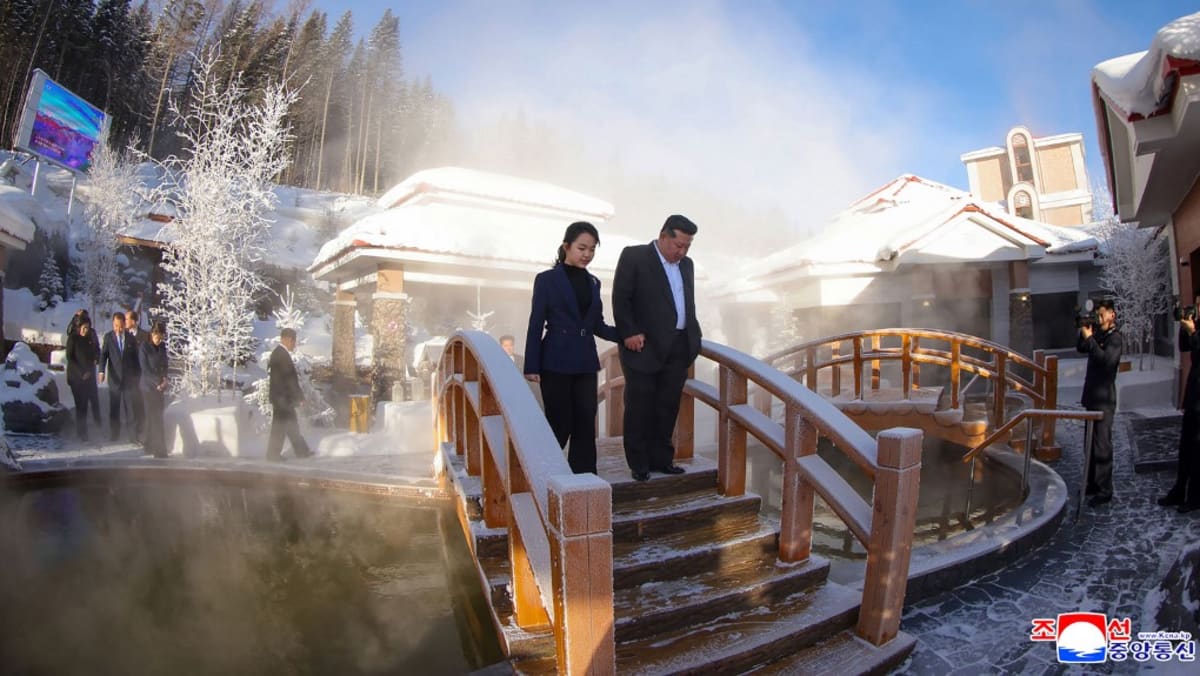 North Korea’s Kim visits hot tubs, BBQ joints at lavish new mountain resort