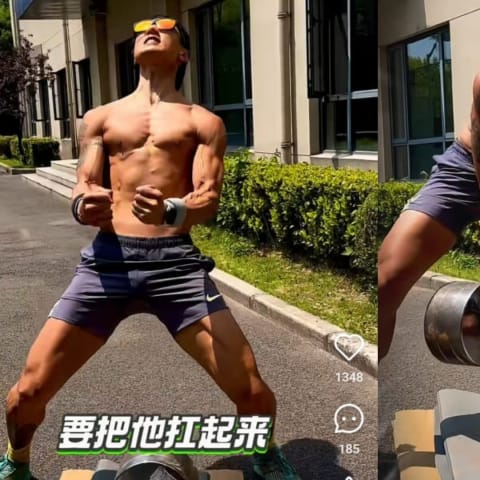 挑战极限!吴尊单手举起100kg哑铃,再次刷新个人纪录!