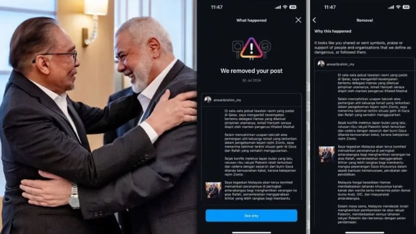 Meta mohon maaf turunkan catatan PM Anwar berkaitan pemimpin Hamas Haniyeh