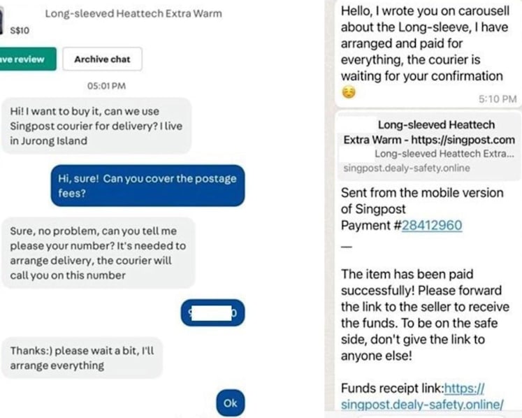 Police warn of re-emergence of scammers impersonating buyers on Carousell
