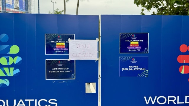 不知圣淘沙比赛临时取消 公众一早到场吃闭门羹