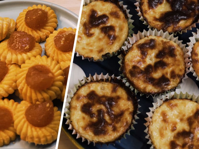 Use Leftover Pineapple Tarts & Bak Kwa To Make Fusion Mini Burnt Cheesecakes