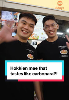 Hokkien mee is a popular Singaporean hawker dish, but these young hawkers are dishing it to the Gen Z crowd the 'carbonara' style! #8dayseathawker #8dayseat #hawker #hokkienmee #wheretoeat #tiktoksg #fyp #singapore