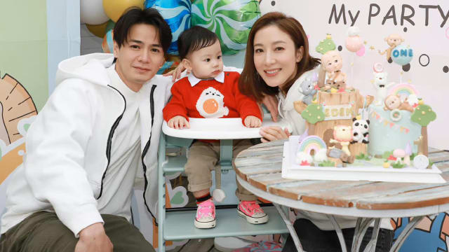 庆爱儿周岁生日 　罗子溢、杨茜尧晒子女萌照