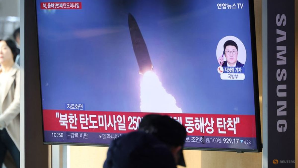 North Korea fires short-range ballistic missiles before Trump return North Korea fires short-range ballistic missiles before Trump return