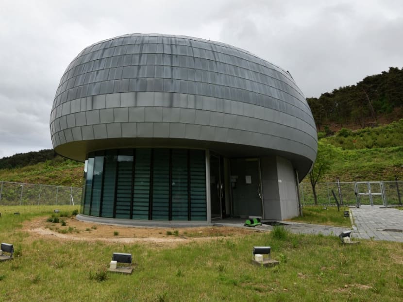 The Seed Vault Centre at the Baekdudaegan National Arboretum in the southeastern mountainous county of Bonghwa. Buried in a South Korean mountain, in a tunnel designed to withstand a nuclear blast, the seeds of nearly 5,000 wild plant species are stored for safekeeping against climate change, natural disaster and war.