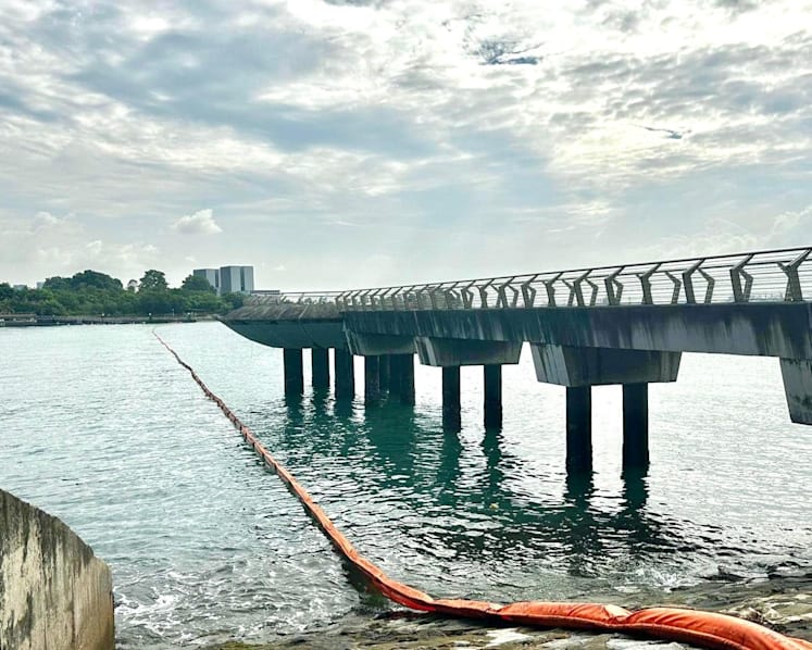 Singapore agencies working with Shell to clean up 30 to 40 metric tonnes of 'slop' that leaked into sea