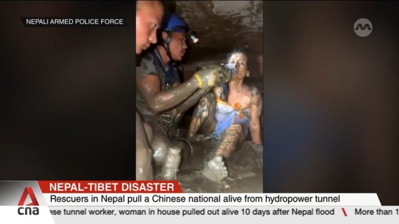 Chinese tunnel worker, woman in house pulled out alive 10 days after Nepal flood