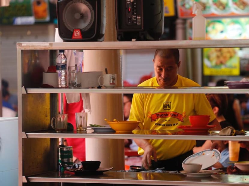 The National Environment Agency and Singapore Food Agency announced on Friday a scheme to defray 50 per cent of the costs of installing tray return facilities, such as stations, racks or trolleys, as well as the purchase of trays.