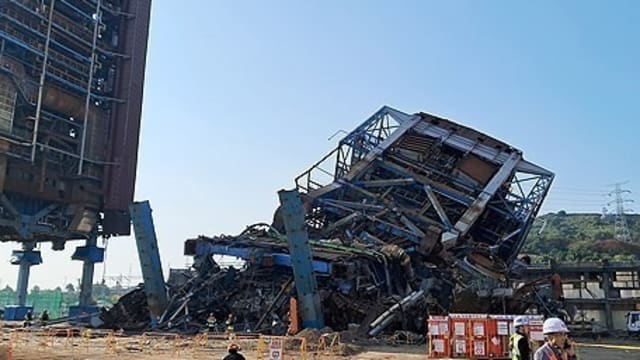 韩国发电厂发生坍塌事故 七人或受困