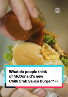 The Muttons hit the streets to find out what people think of @mcdsg’s new Chilli Crab Sauce Burger.  SPOILER: Available in prawn or chicken patty, both also shiok! 😋  #8dayseatrestaurant #mcdsg #chillicrab #sgtiktok #sgfyp"