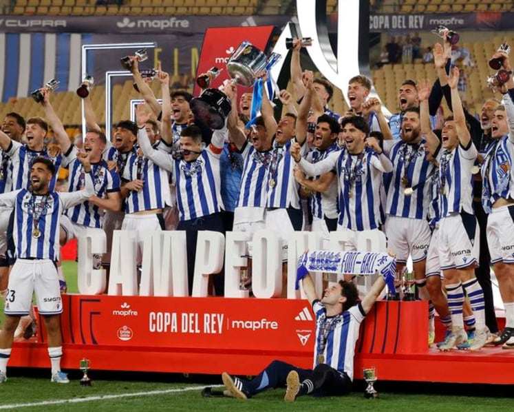 Real Sociedad beat Atletico Madrid 4-3 on penalties to win Copa del Rey