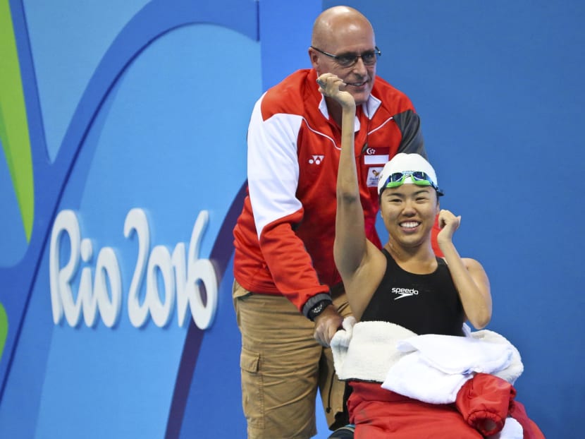 Pin Xiu Yip celebrates her historic feat on Sept 16, 2016. Photo: Reuters