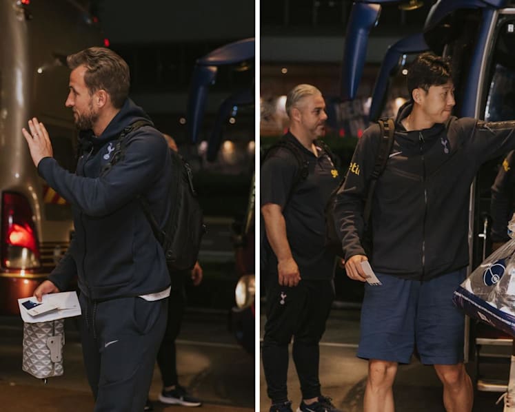 Spurs stars, including Harry Kane and Son Heung-min, arrive in Singapore for friendly against Lion City Sailors