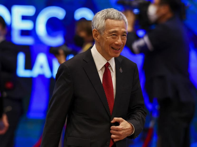Prime Minister Lee Hsien Loong at the Asia-Pacific Economic Cooperation (APEC) summit in Bangkok on November 18, 2022. Prime Minister Lee Hsien Loong at the Asia-Pacific Economic Cooperation (APEC) summit in Bangkok on November 18, 2022.