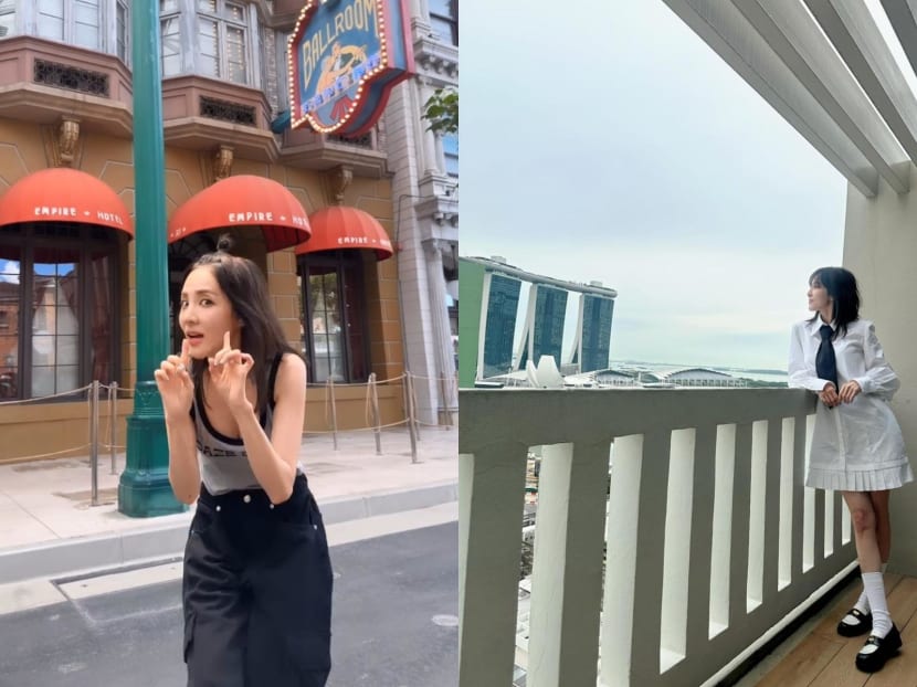 South Korean singer Sandara Park in Singapore for Waterbomb festival press conference 