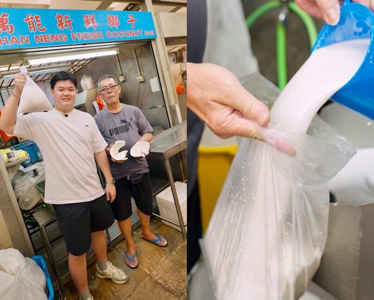 Fortune Coconut Whan Neng still makes freshly pressed coconut milk, uses TikTok to market business