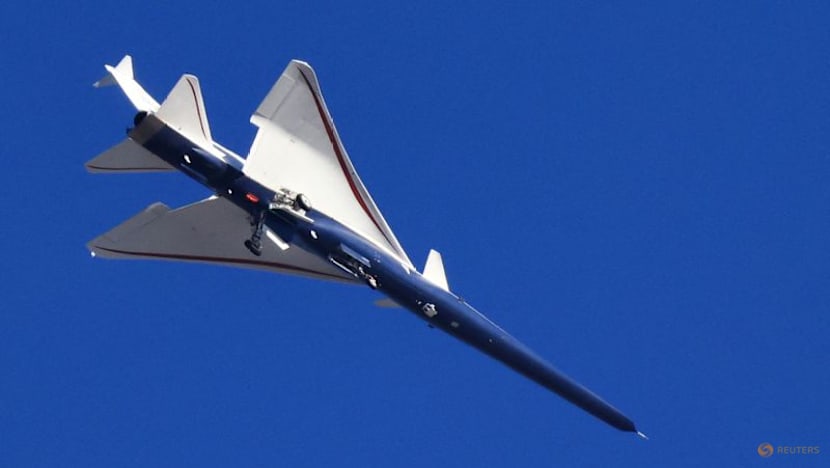 Quiet supersonic X-59 jet soars over California desert in first test flight