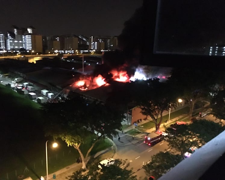 Massive fire put out at Toa Payoh Industrial Park