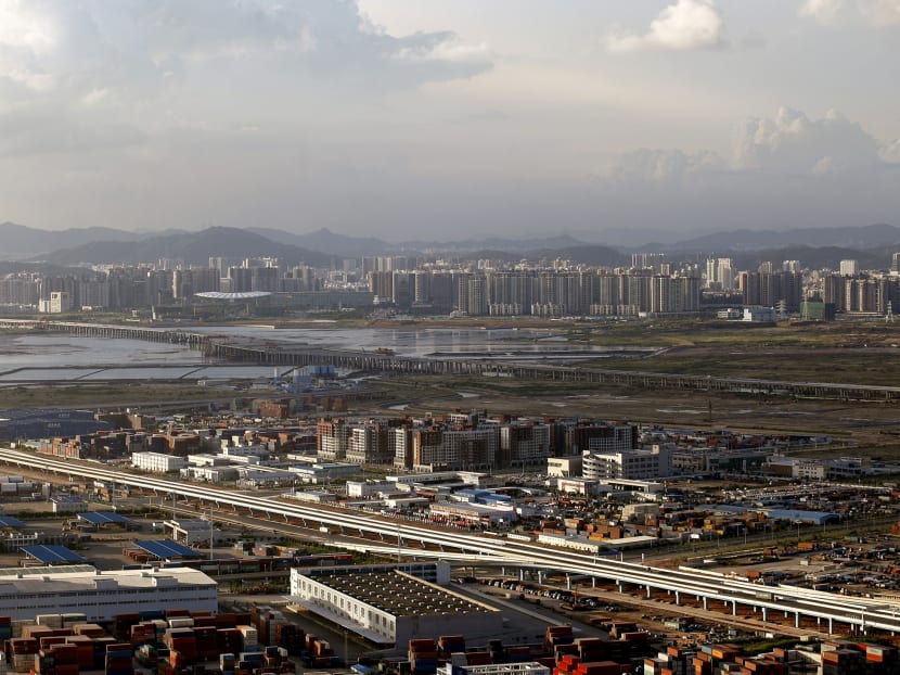 An aerial view of the 18 sq km Qianhai area in the southern Chinese city of Shenzhen neighbouring Hong Kong. Photo: Reuters